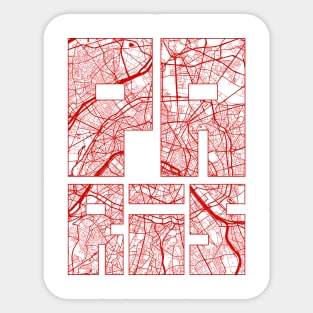 Paris, France City Map Typography - Oriental Sticker